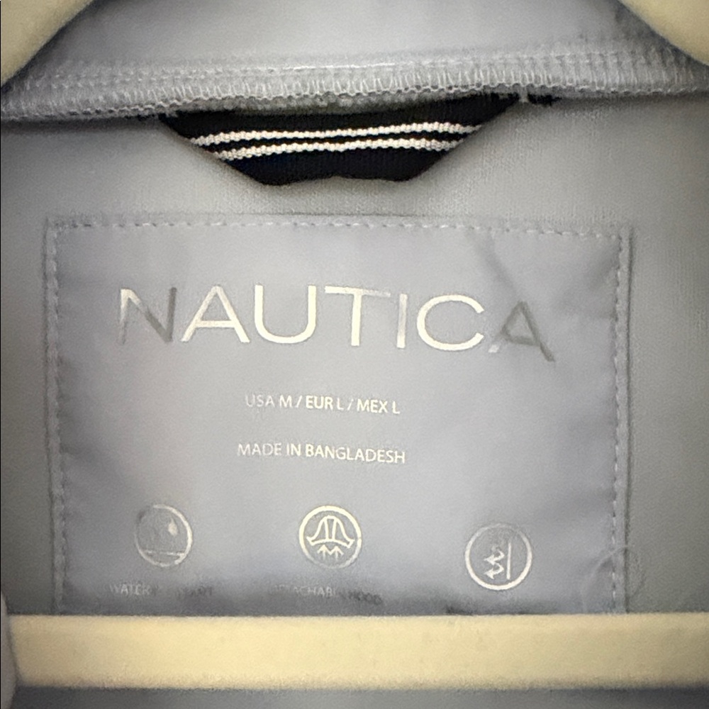 💙Nautica Women's Powder Blue Trench Coat- Size M - Picture 3 of 14